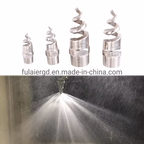 Garden Lawn Irrigation 3/8" 1/2" 3/4" 1/4" 1" Male Thread Full Cone Spiral Jet Nozzle Stainless Steel Watering Mist Sprinkler